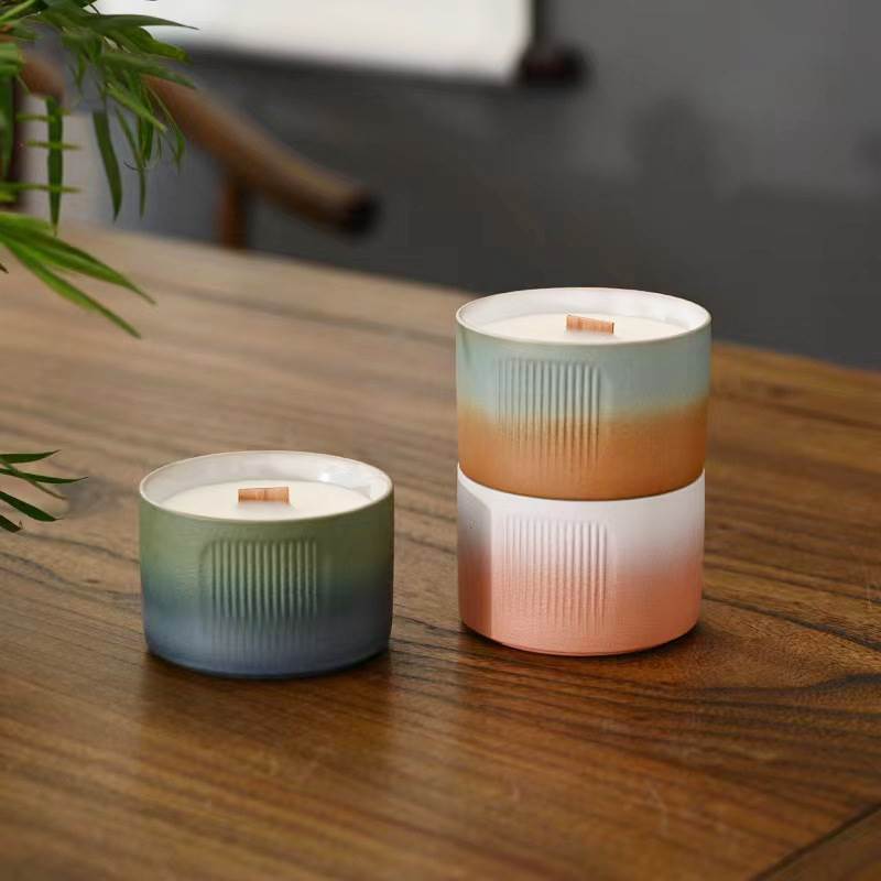 Custom Gradient Ceramic Candle Cup - 03