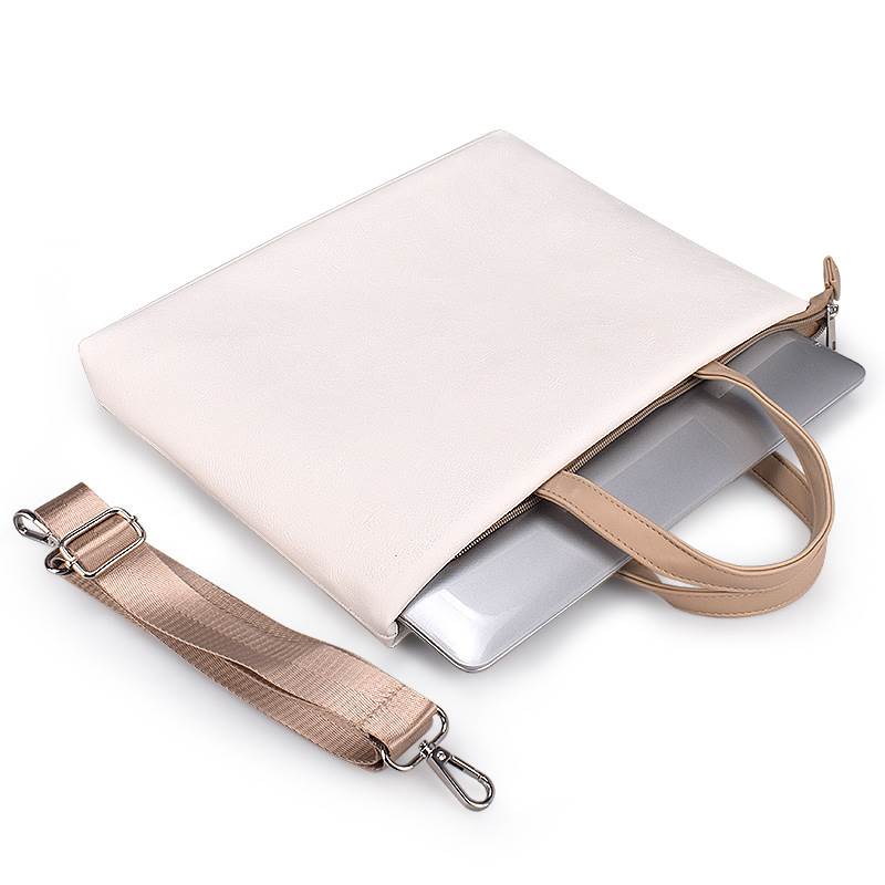 Custom Laptop Tote Bag - Milky White