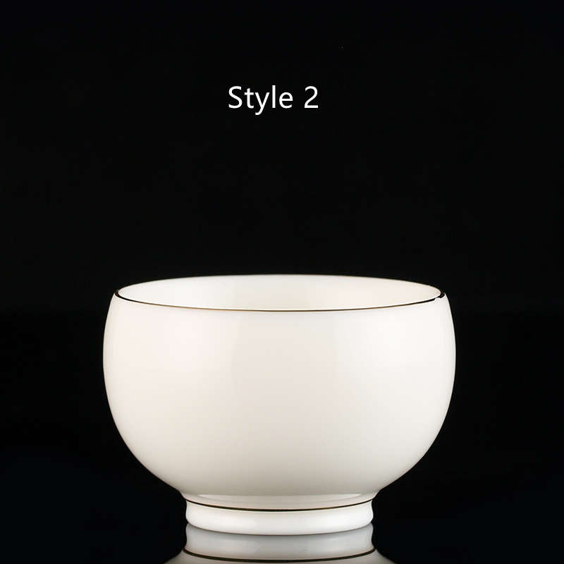 White Porcelain Teacup - Style 2