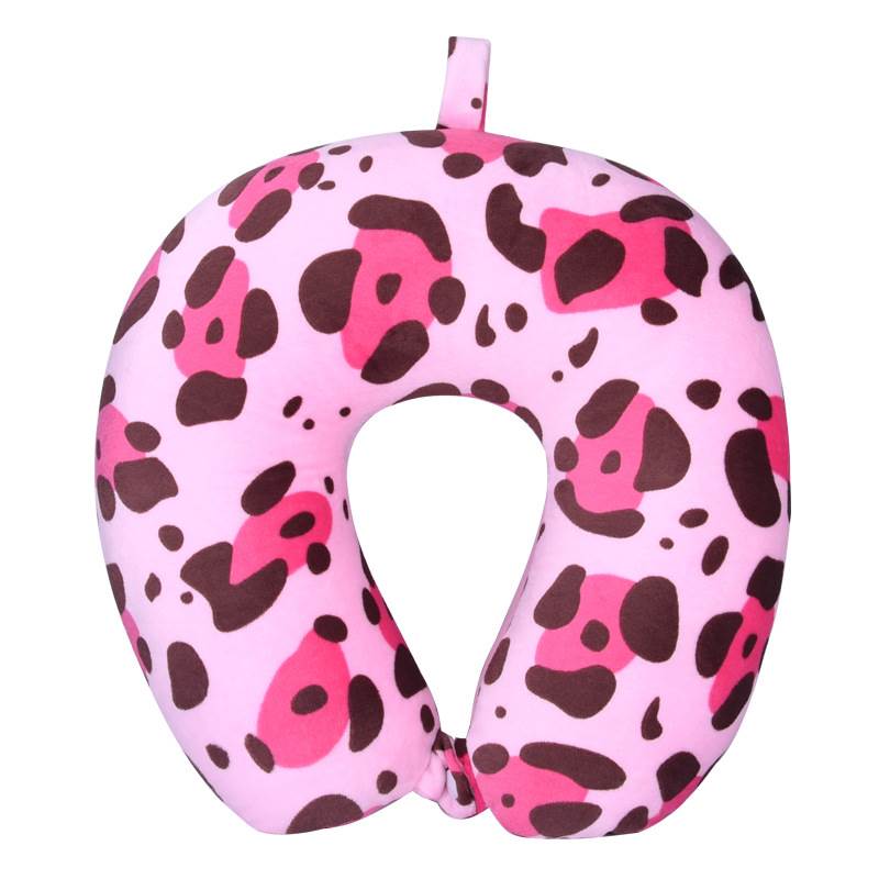 Custom Basic U-shaped Pillow - Pink Leopard Pattern