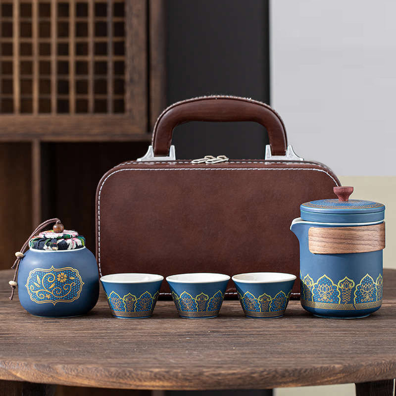 Classic Travel Tea Set-Blue