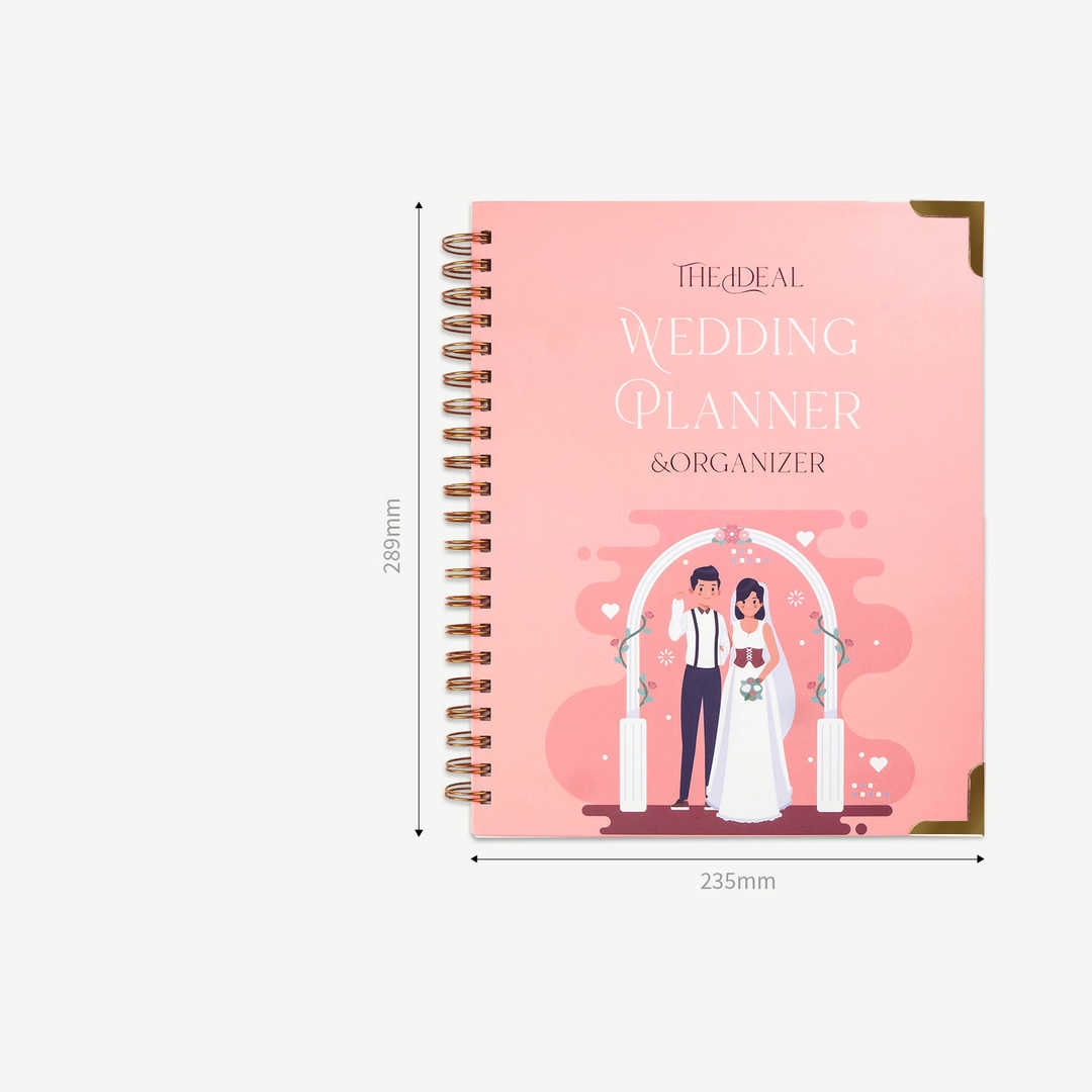 Delicate Wedding Planner Spiral Bound Wedding Album - Cartoon Cover