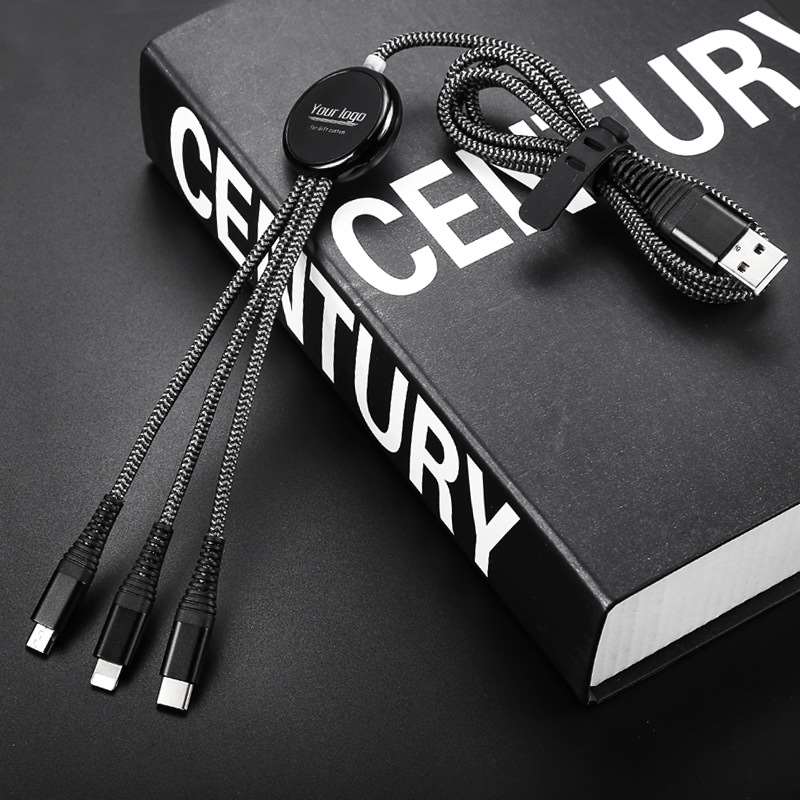 3-in-1 USB Charging Cable with Luminous Logo - Overview