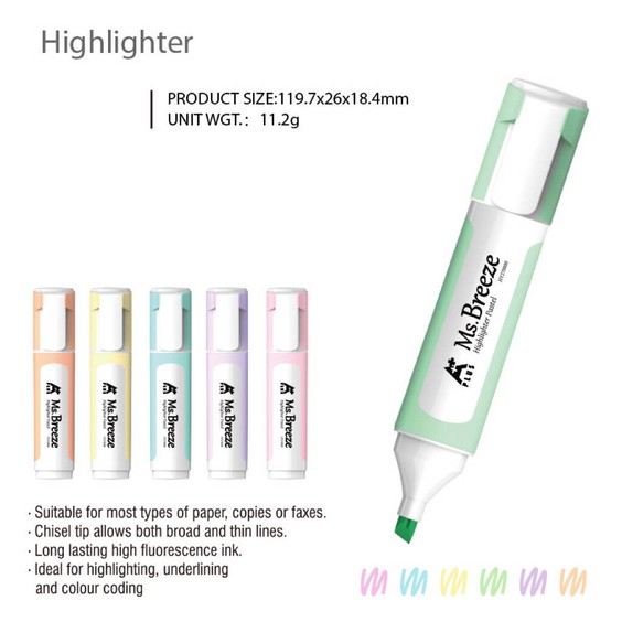 Minimalist Style Soft Color Highlighter Pen