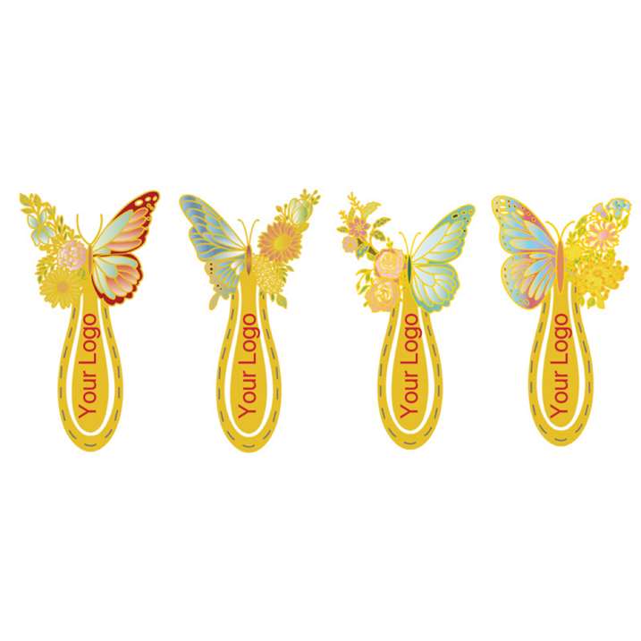 Blooming Butterfly Metal Bookmark - Logo Printing