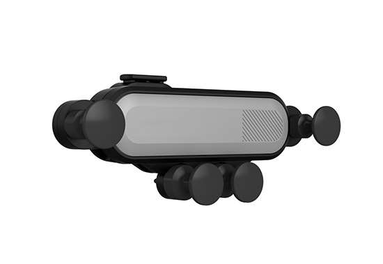 Vent-Style Car Phone Holder - Light Gray