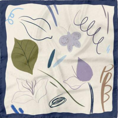 A Sketch of Nature Silk Scarf