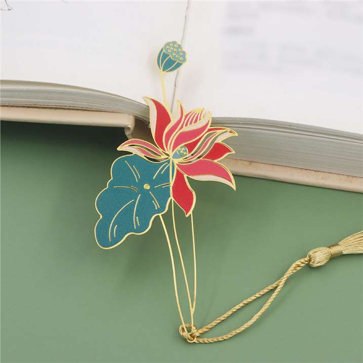 Flower Series Metal Bookmark - Lotus