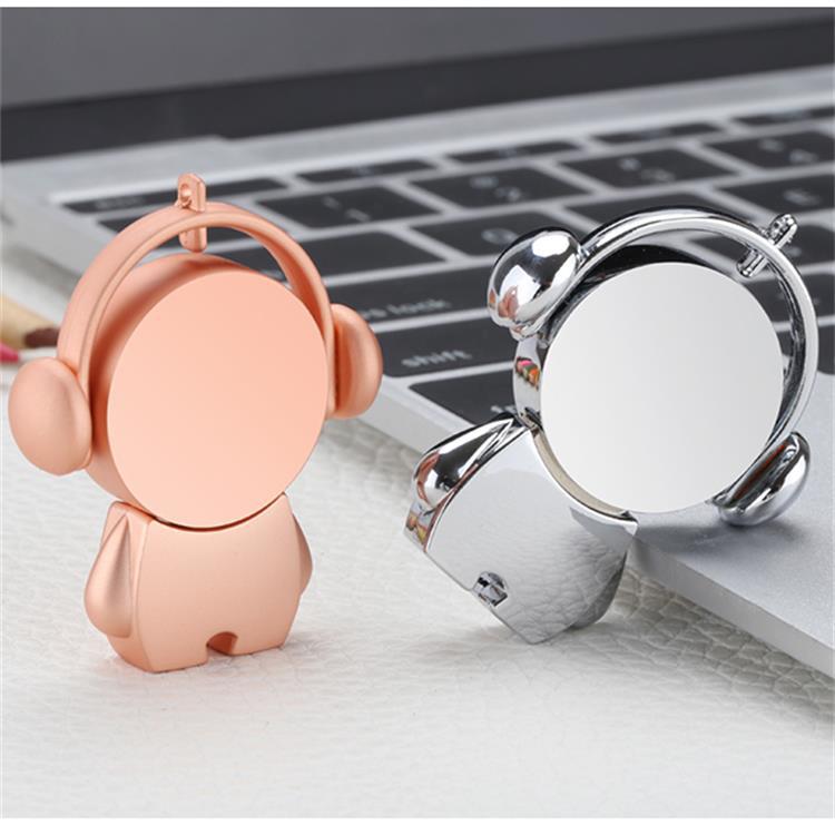 Custom Alloy USB Flash Drives - Doll with Earphone