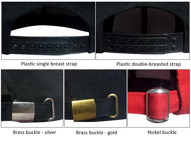 Custom Baseball Hats - The Hat Buckle Strap Options