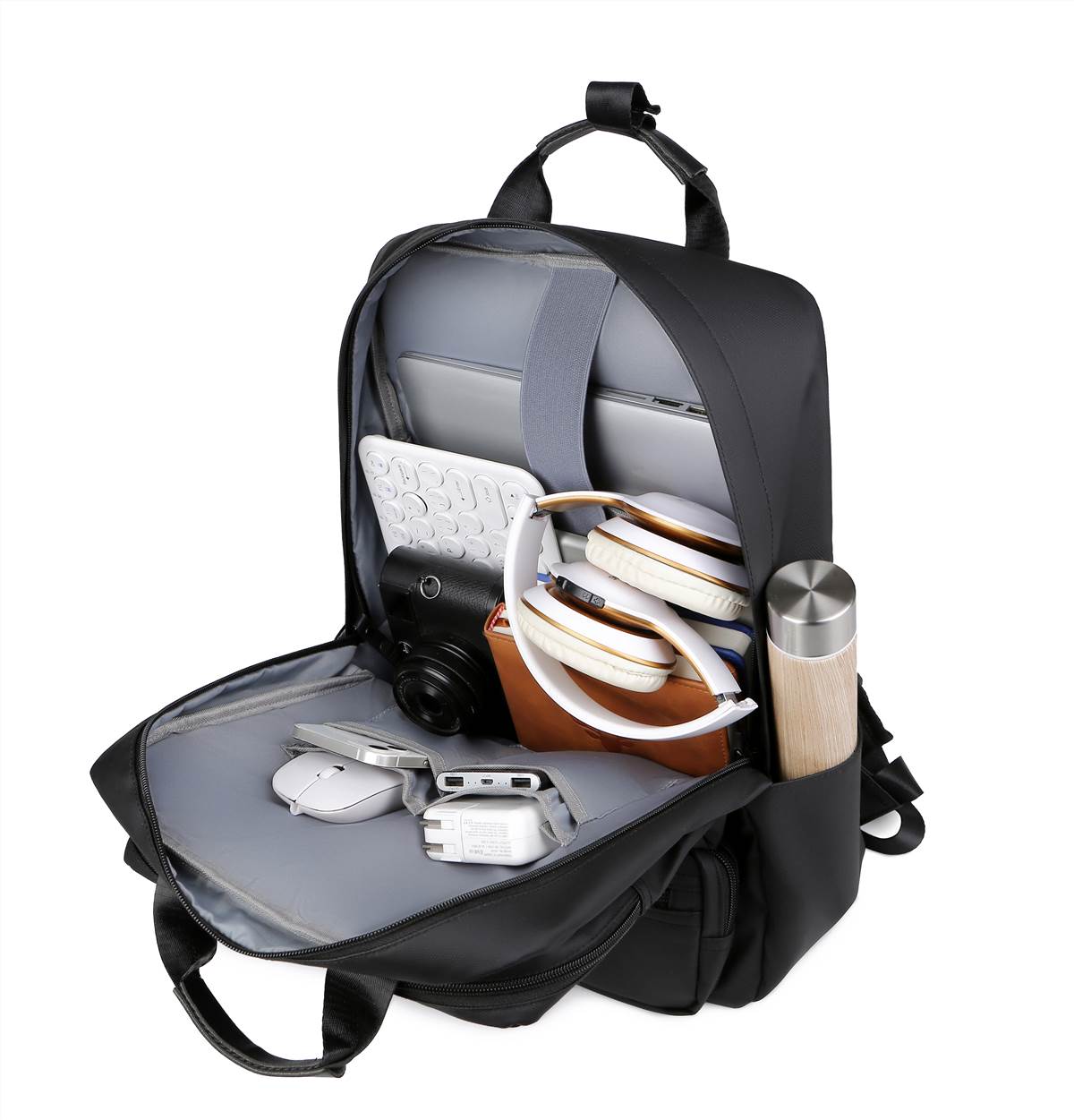 Custom Business Laptop Backpack-Inside