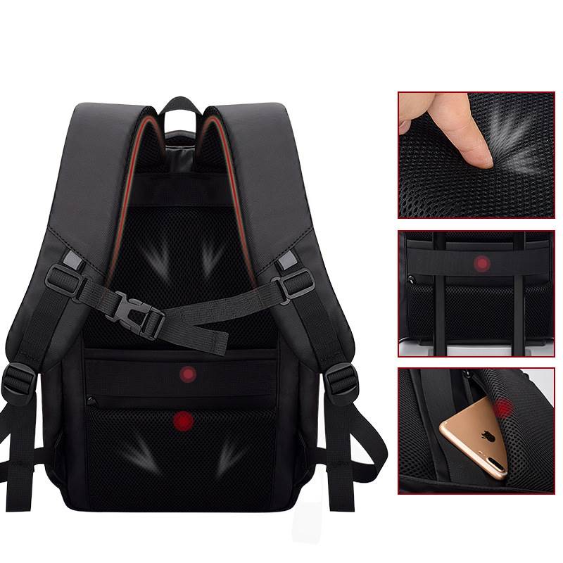 Custom Business Laptop Backpack with Anti-Theft Clasp -Back