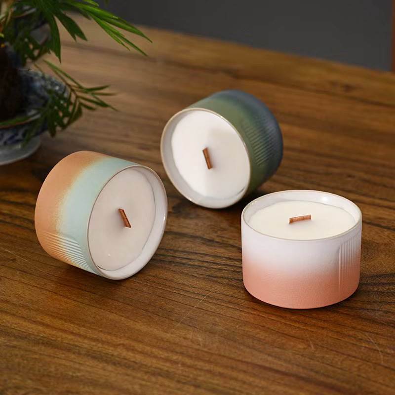 Custom Gradient Ceramic Candle Cup - 01