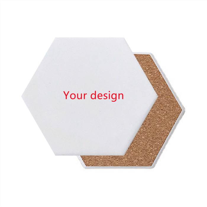 Custom Dolomite Coaster - Hexagonal Shape