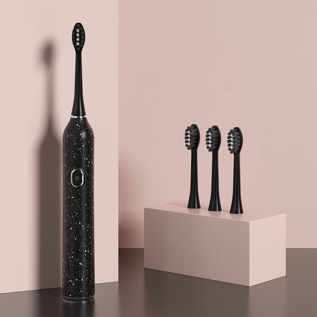 Spots Pattern Electric Toothbrush - black