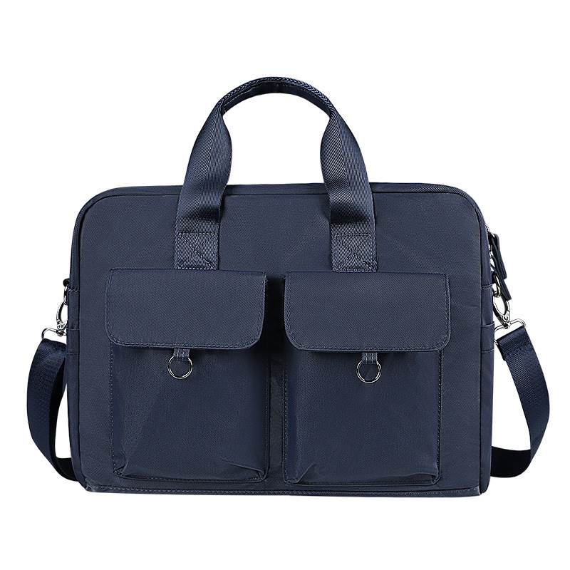Custom Laptop Messenger Bag - Navy Blue