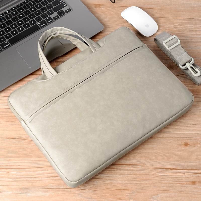 Custom Laptop Shoulder Bag - Light Gray