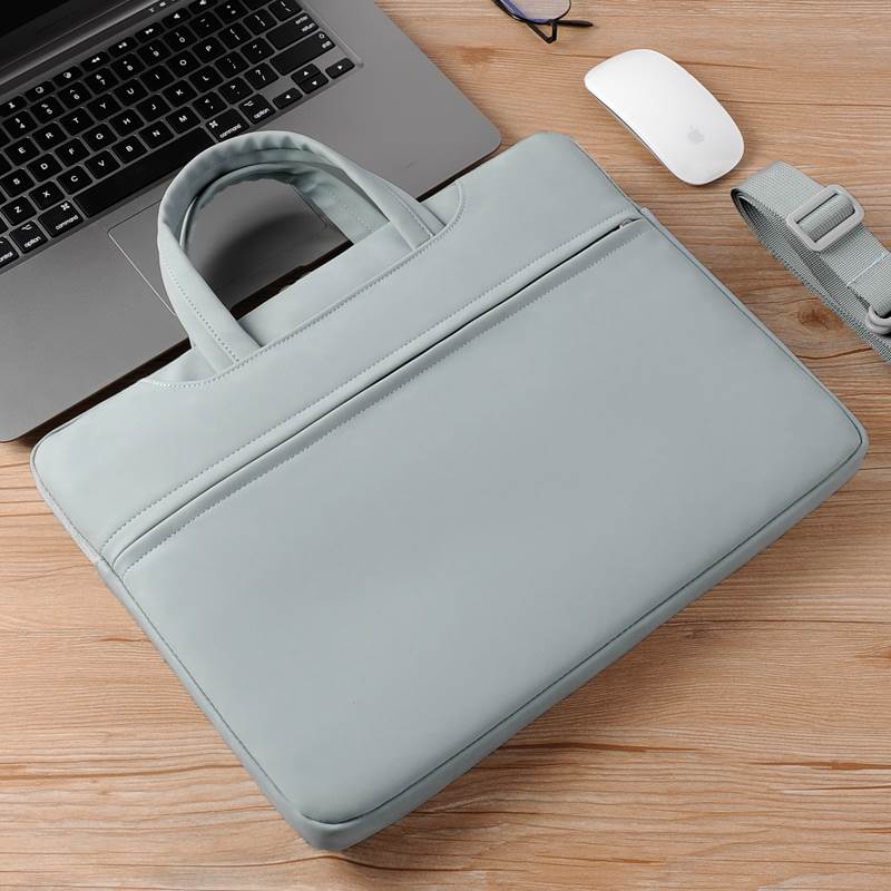 Custom Laptop Shoulder Bag - Grayish Blue