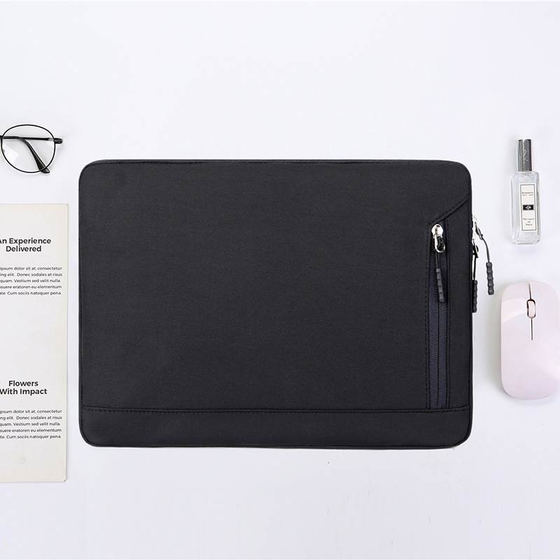 Custom Zipper Laptop Sleeve - Black