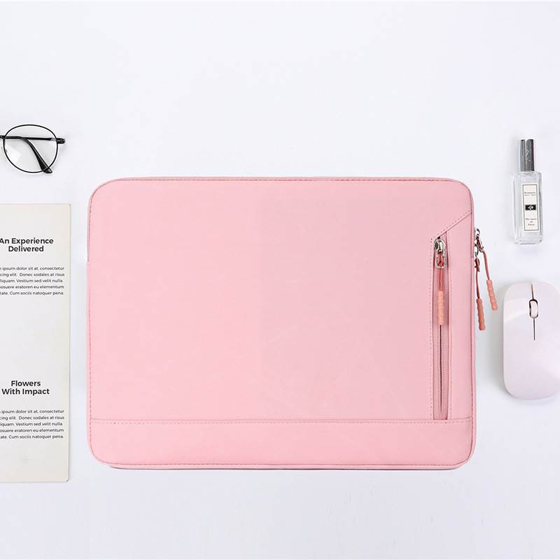 Custom Zipper Laptop Sleeve - Pink