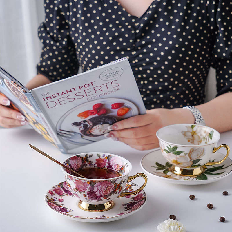 British Style Teacup and Saucer - Patterns