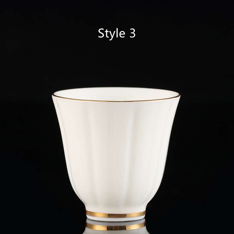 White Porcelain Teacup - Style 3