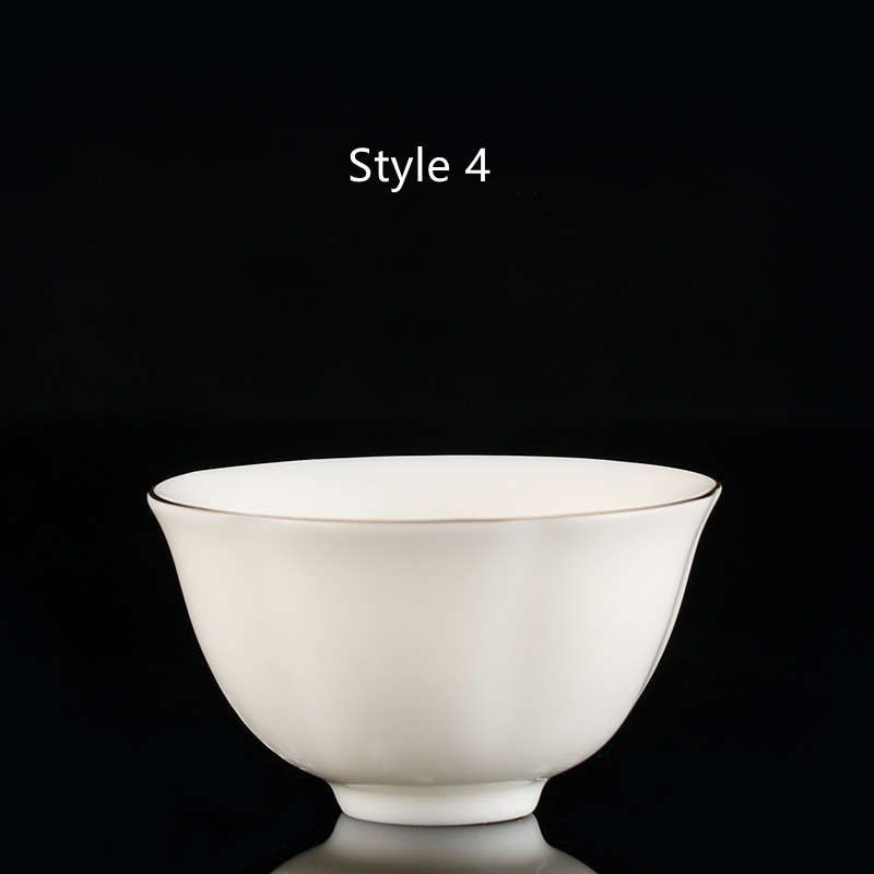 White Porcelain Teacup - Style 4
