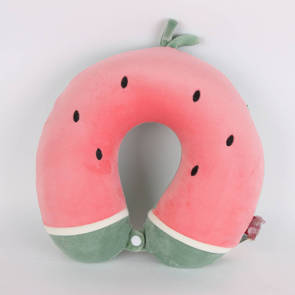 Custom Cartoon U-shaped Pillow - Watermelon
