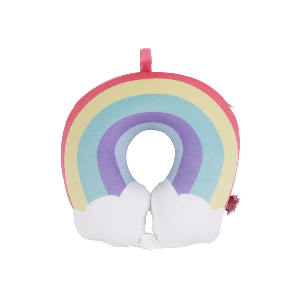 Custom Rainbow U-shaped Pillow - Light Rainbow