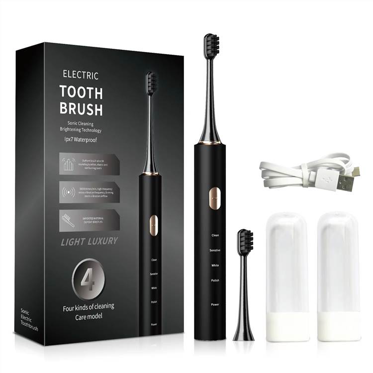 USB Electric Toothbrush Fast Charging - Black