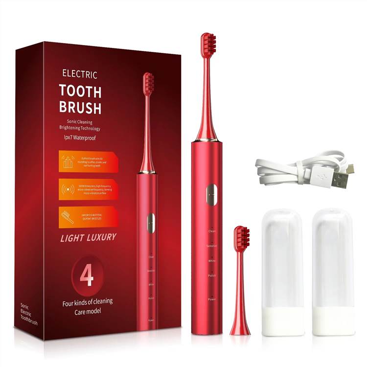 USB Electric Toothbrush Fast Charging - Red