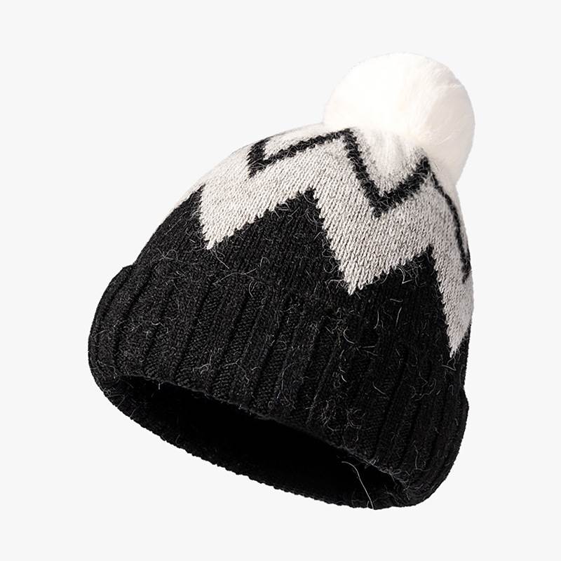 Pom Pom Beanie - Black