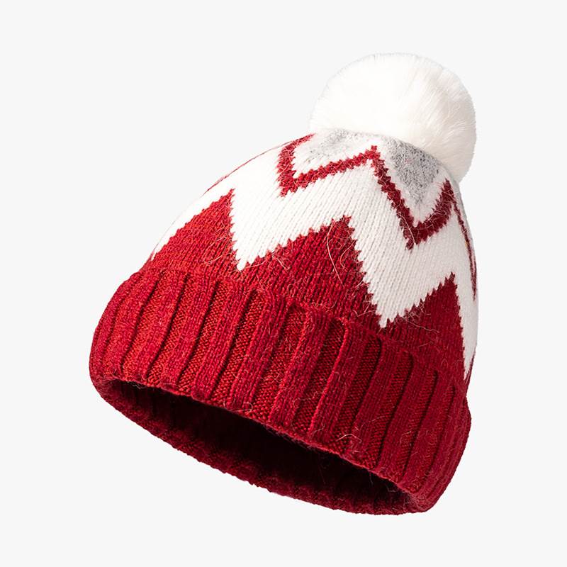 Pom Pom Beanie - Red