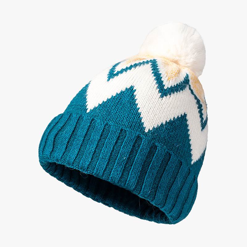 Pom Pom Beanie - Blue