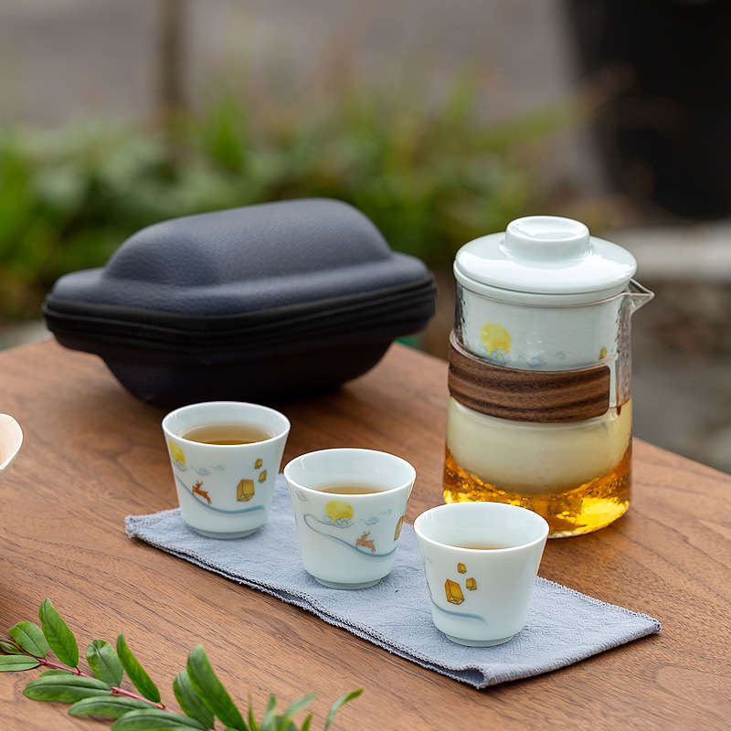 Simple Travel Tea Set - With Patterns