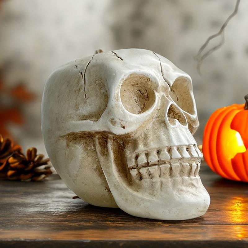 Resin Skull Ornament and Flower Pot