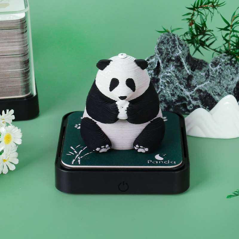 Cute Panda Paper Sculpture Calendar - Overview
