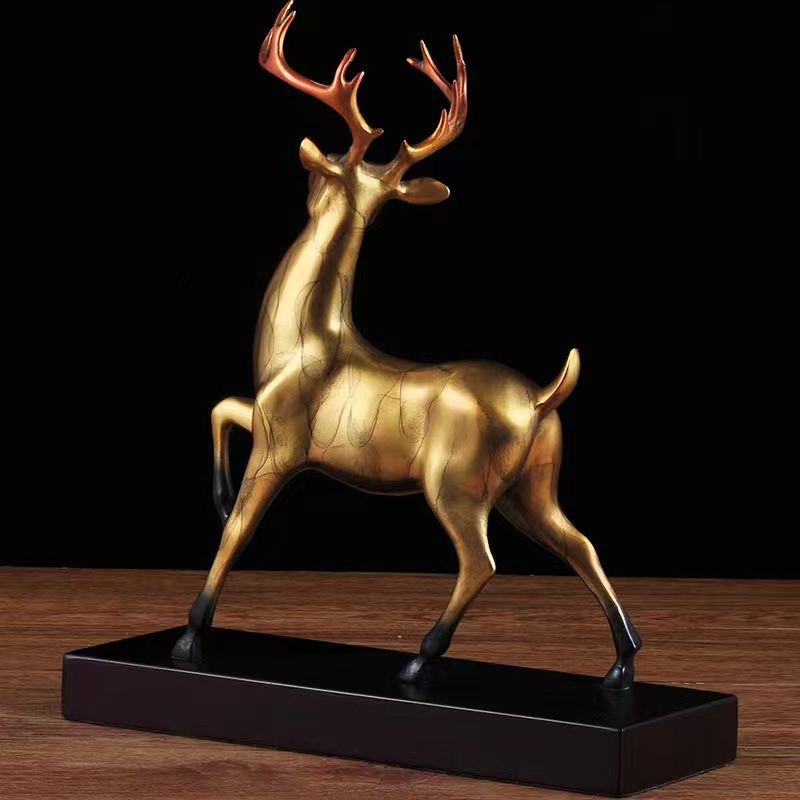 Copper Deer Feng Shui Figurine - Back