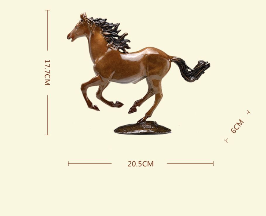 Running Horse Copper Ornament - Small