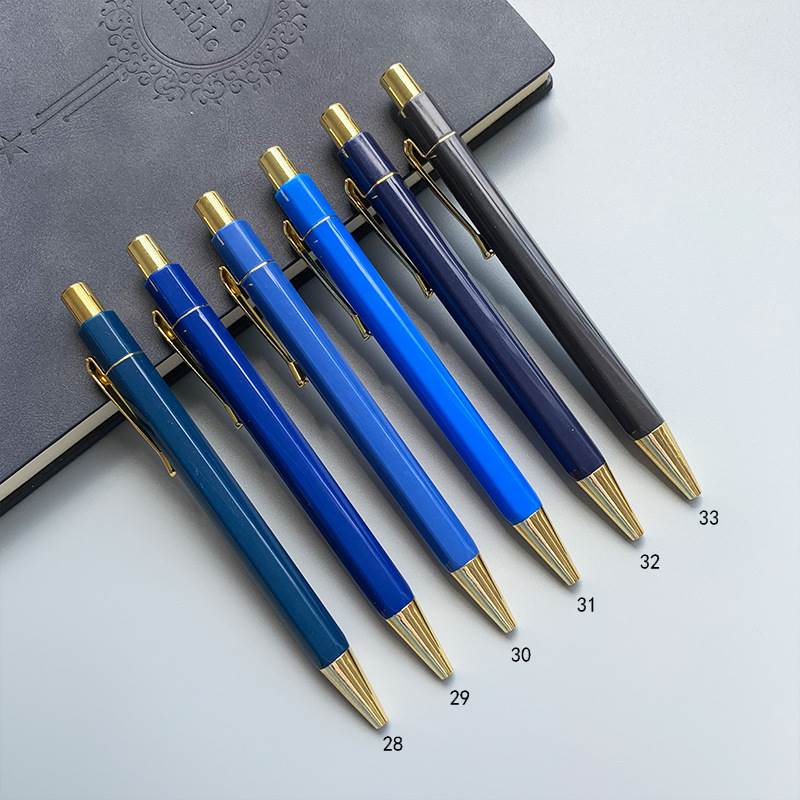 Hexagonal Multiple Colors Ballpoint Pen Gift Pack 28-33