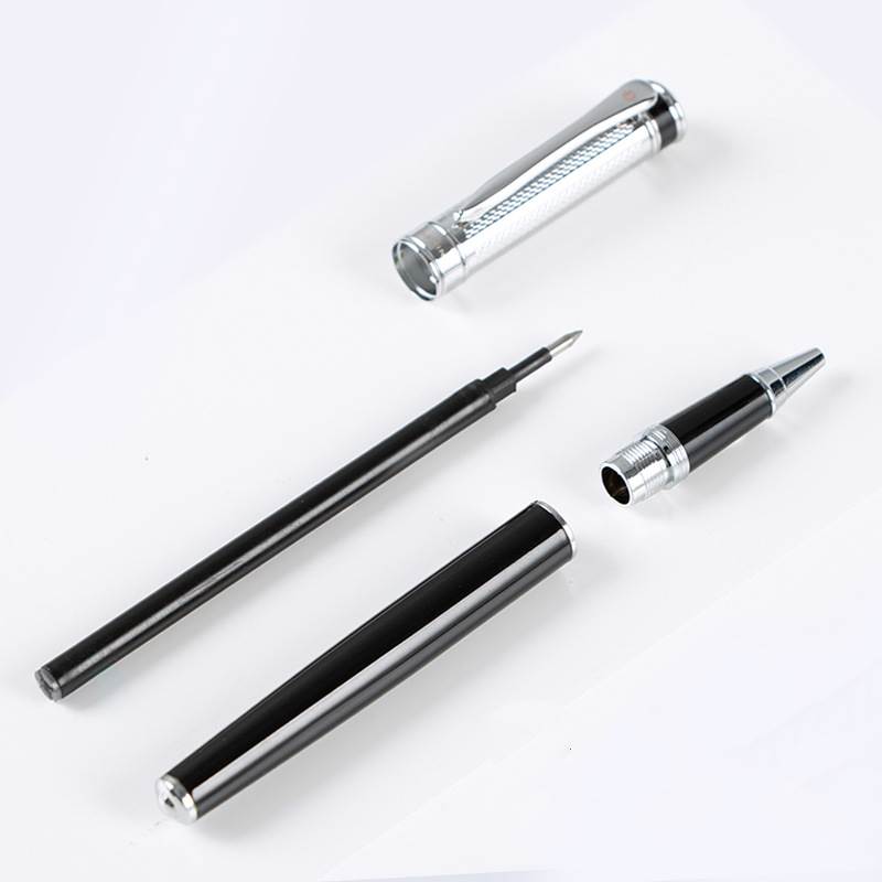 Threaded Cap Shinning Metal Gel Pen - Components