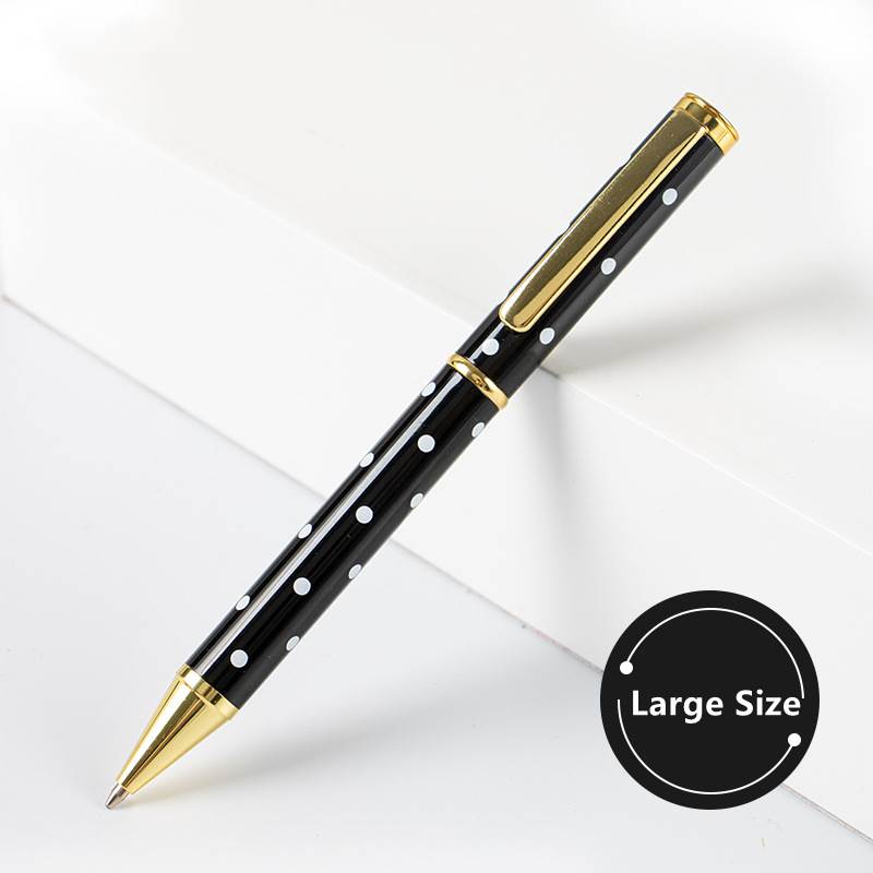 Polka Dot Metal Ballpoint Pen - Large Size