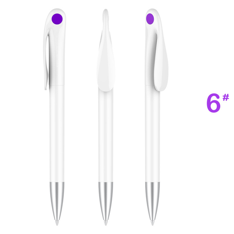 Cute Rabbit Plastic Pen - White Barrel with Purple Point