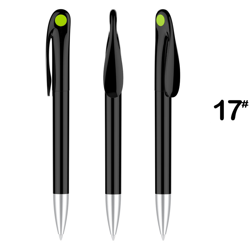 Cute Rabbit Plastic Pen - Black Barrel with Green Point