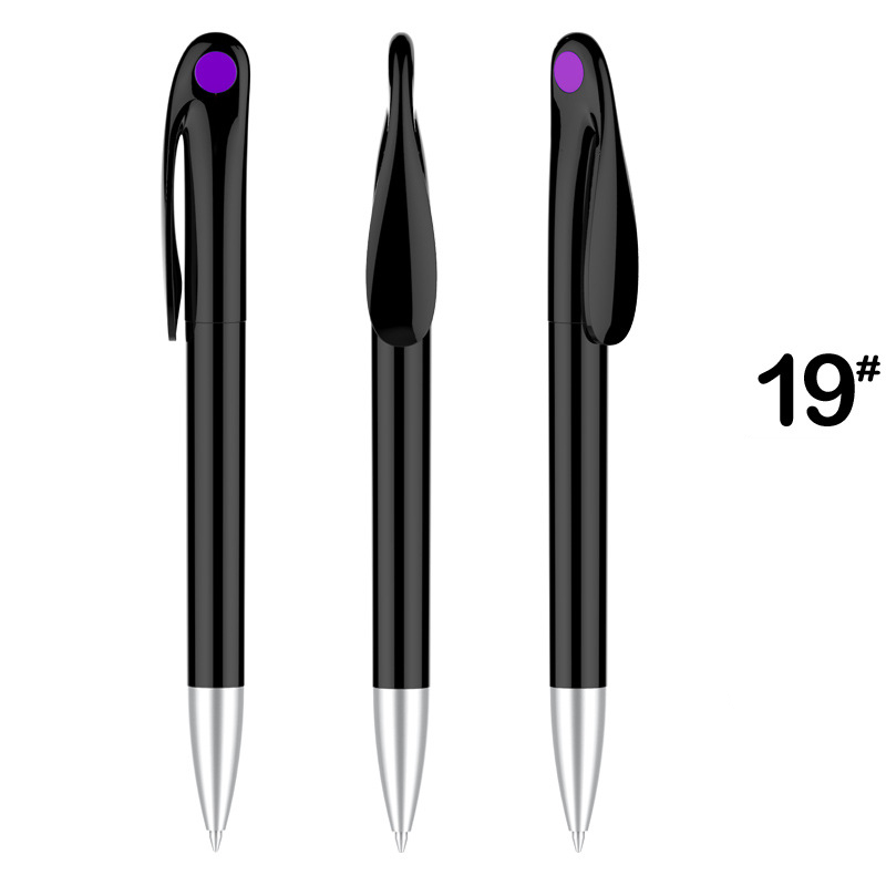 Cute Rabbit Plastic Pen - Black Barrel with Purple Point