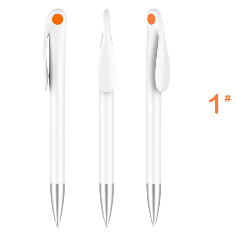 Cute Rabbit Plastic Pen - White Barrel with Orange Point
