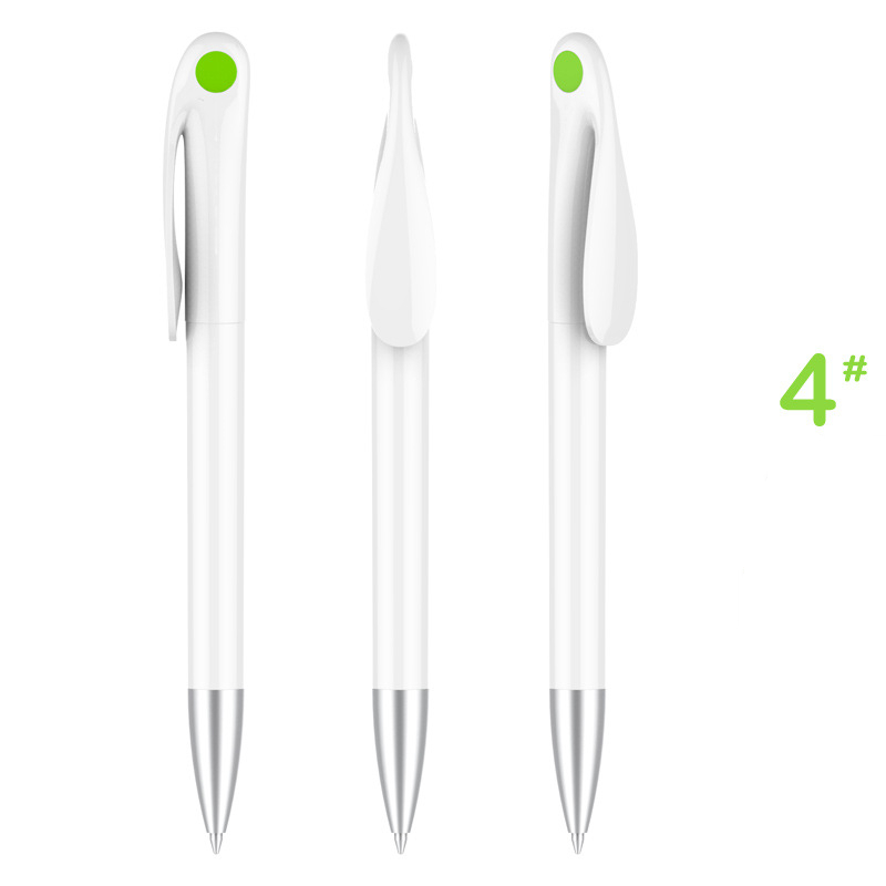 Cute Rabbit Plastic Pen - White Barrel with Green Point
