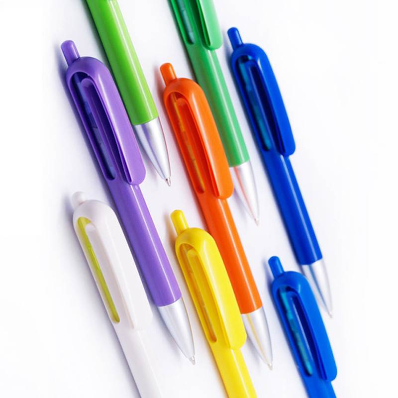 Retractable Window Vision Plastic Pen - Colorful Pen Barrel