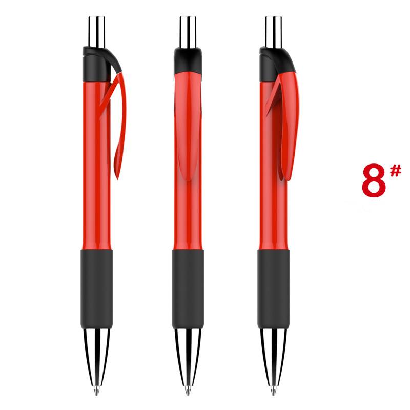 Economical Minimalist Advertising Pen - Red Barrel with Black Grip