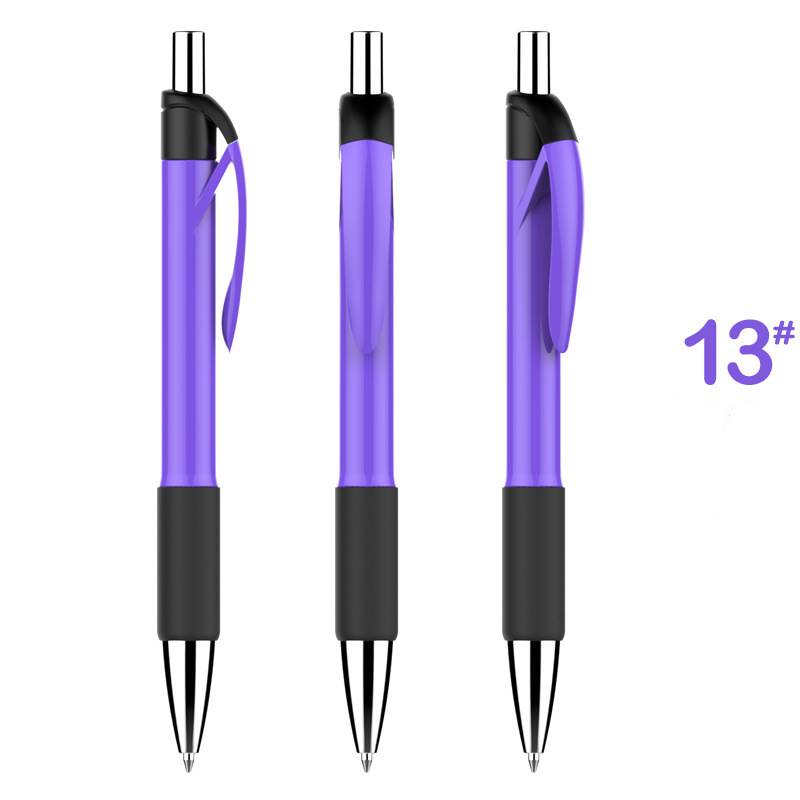 Economical Minimalist Advertising Pen - Purple Barrel with Black Grip